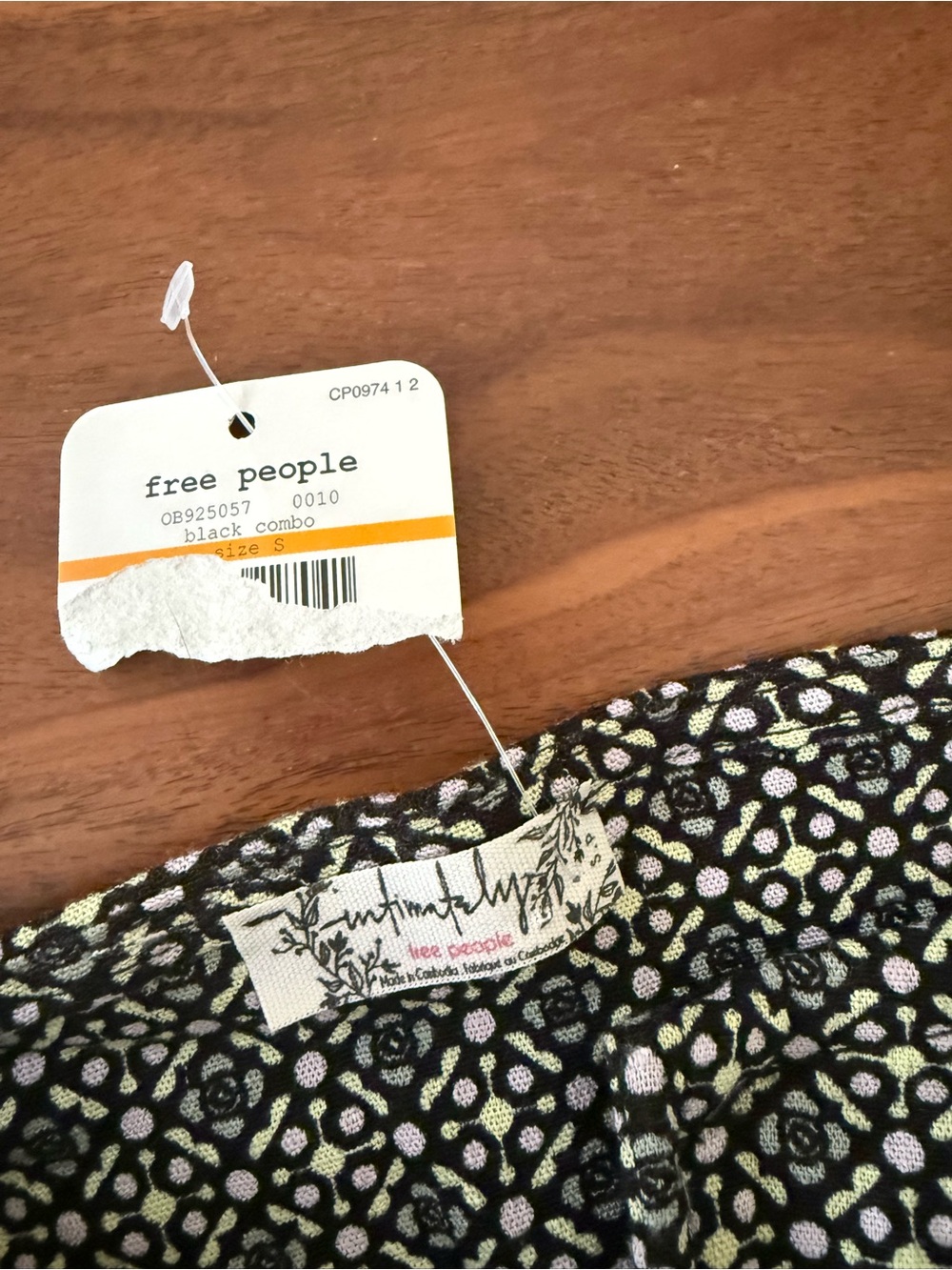 NWT Free People Intimately Lucky Now off-the-shoulder brami crop top S - Picture 4 of 7